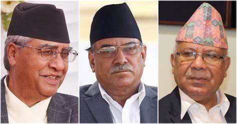 प्रधानमन्त्री दाहाल, देउवा र माधव नेपालबीच वार्ता