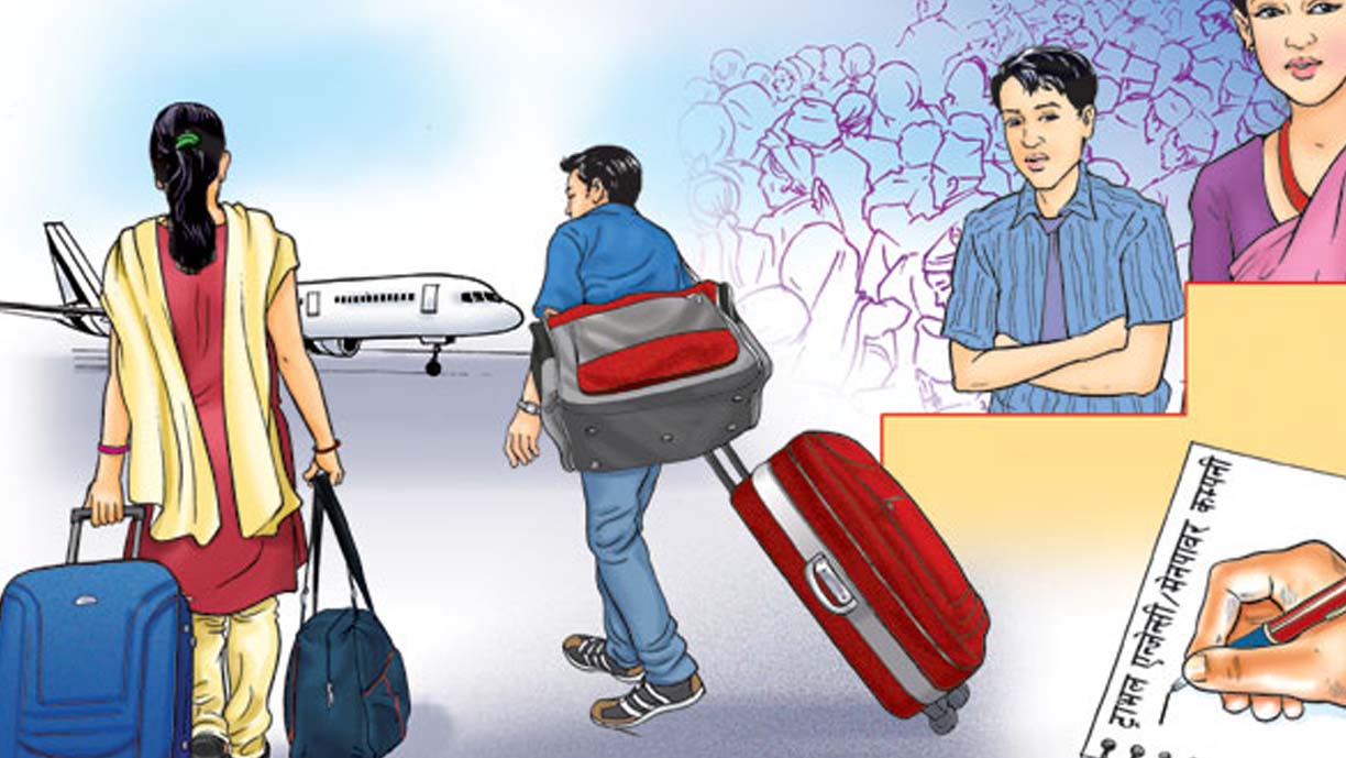 विदेश जानेको संख्या बढ्यो, ८२ प्रतिशत पुरुष