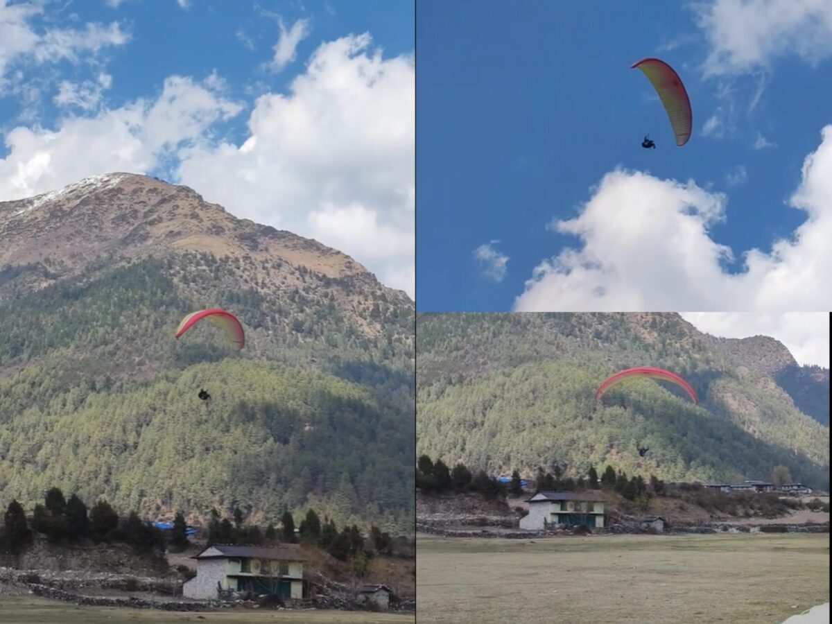 ढोरपाटनमा प्याराग्लाइडिङकाे परीक्षण उडान शुरू