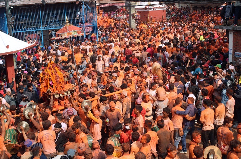 नुवाकोटमा सिन्दुरे जात्रा मनाइँदै