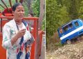 कैलालीमा सामान बेच्न प्रयोग गर्ने टेम्पो वन कर्मचारीले भिरबाट खसालिदिए