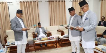 नवनियुक्त प्रमुख निर्वाचन आयुक्त र सदस्यहरूले लिए शपथ