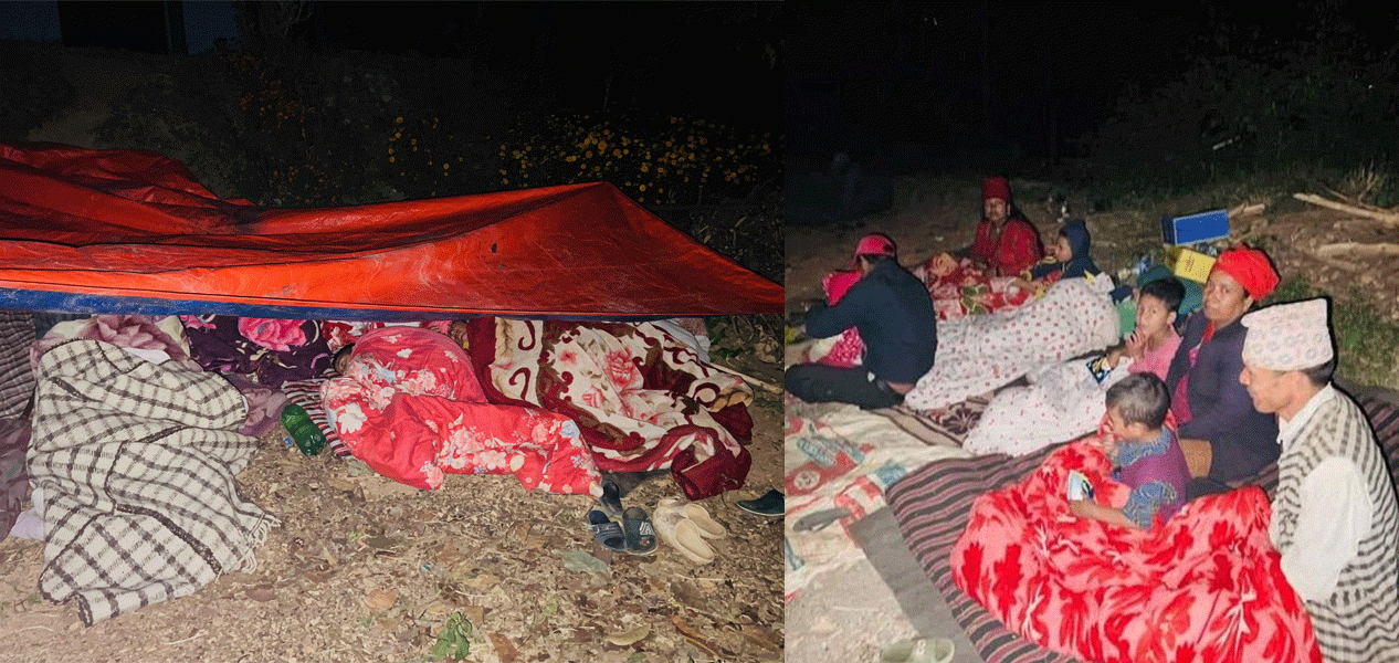 खुला आकाशमुनीका भूकम्प पीडित भन्छन्- अब हिउँ पर्ने बेला भयो, बाँच्ने र बचाउने कसरी ?