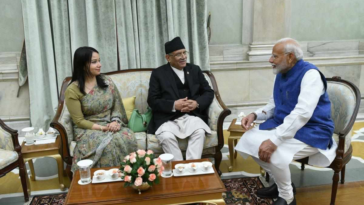 प्रधानमन्त्री प्रचण्ड र भारतीय समकक्षी मोदीबीच भेटर्वार्ता