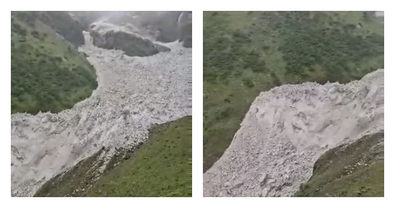 मुस्ताङमा हिमपहिरोले थुनिएको नदी विस्तारै बग्न थाल्यो (भिडियोसहित)