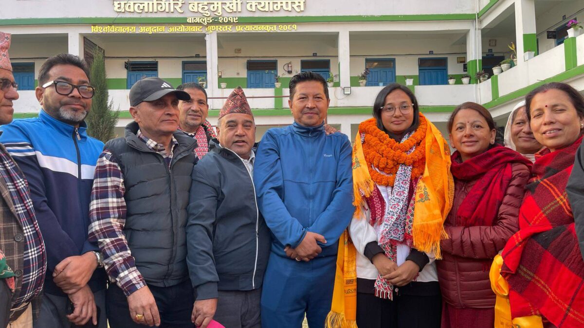 धवलागिरि क्याम्पसको स्ववियु सभापतिमा अनेरास्ववीयूकी आस्मिन शेख विजयी