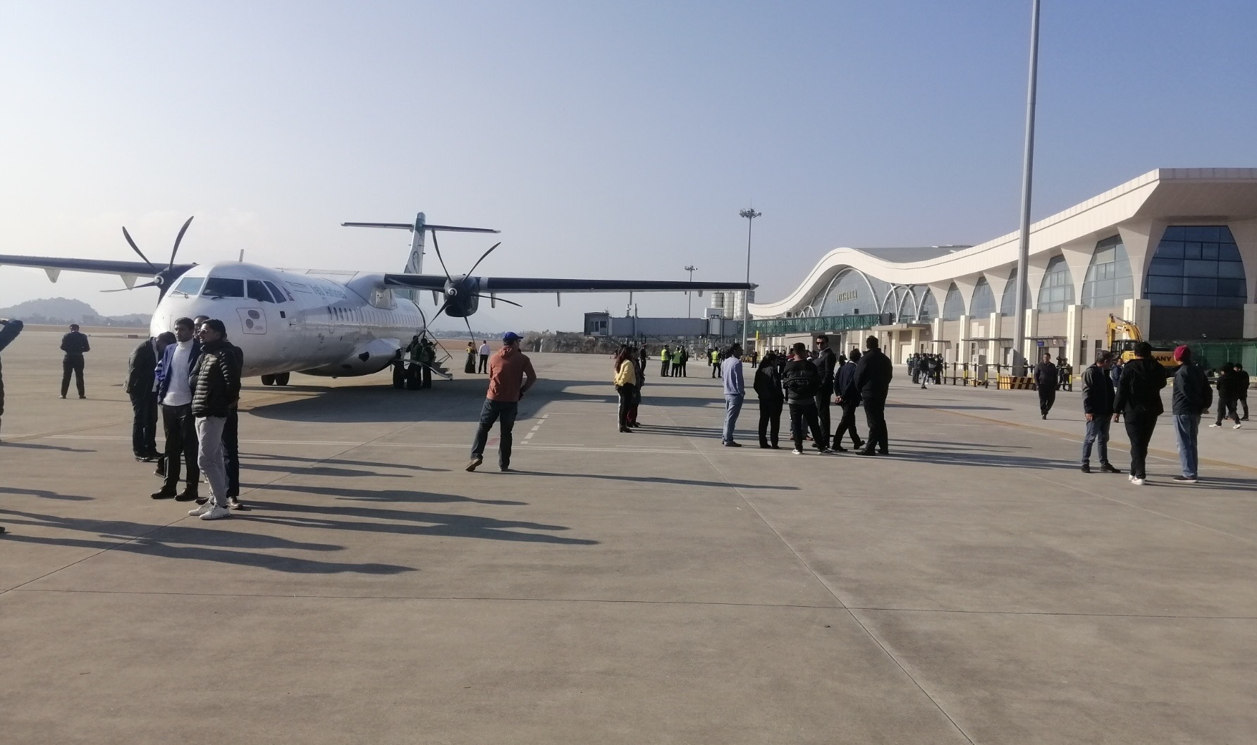 पोखरा अन्तर्राष्ट्रिय विमानस्थलमा पहिलो पटक विमान अवतरण