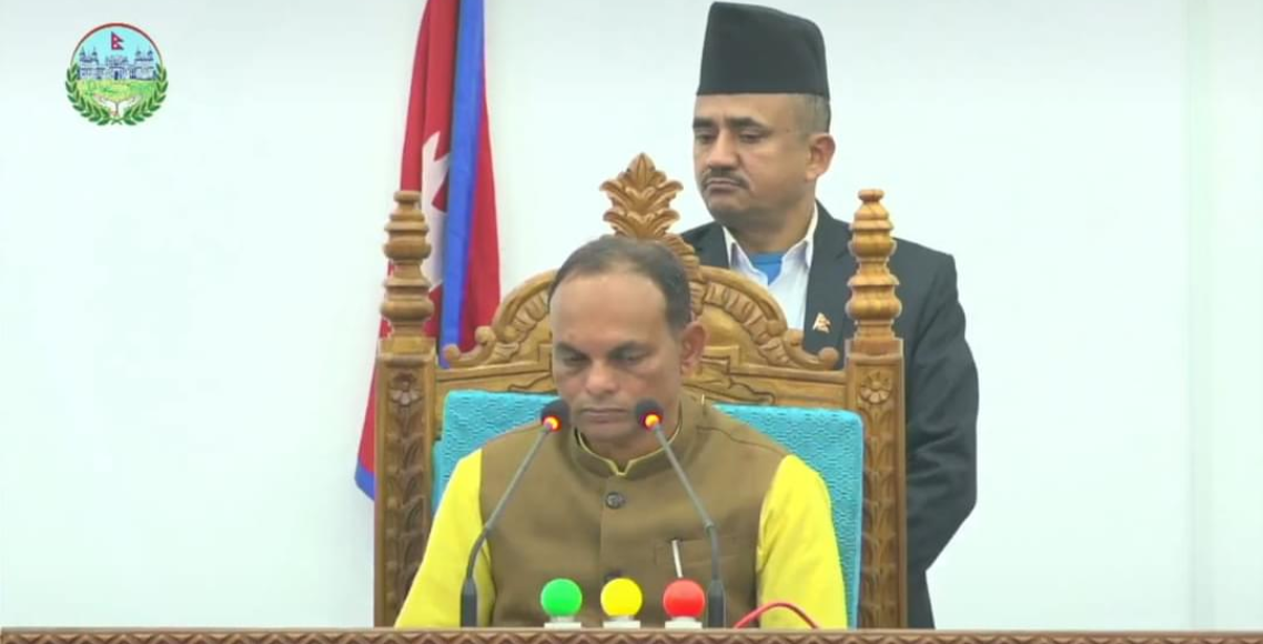 मधेश प्रदेश सभामा एमालेबाट निर्वाचित सभामुखविरुद्ध अविश्वास प्रस्ताव दर्ता