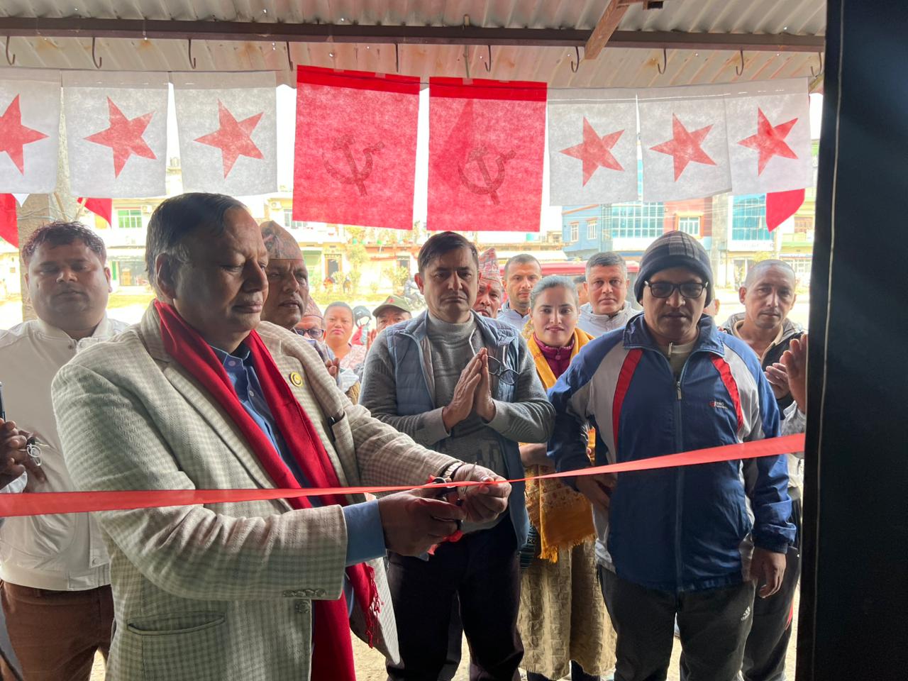 नेकपा सुनवलको कार्यालय उद्घाटन गर्दै पौडेलले भने-'देशव्यापी नेकपाको माहोल छ'