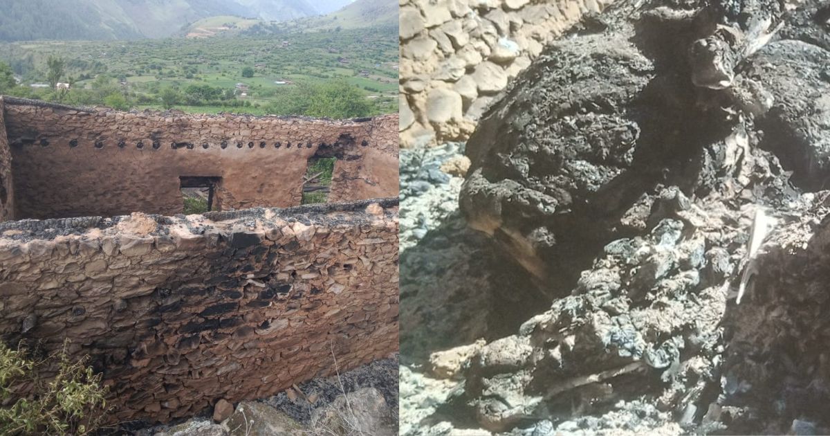 बागलुङको निसेलढोरमा आगलागी : घरसहित ७ पशुचौपाय जलेर नष्ट