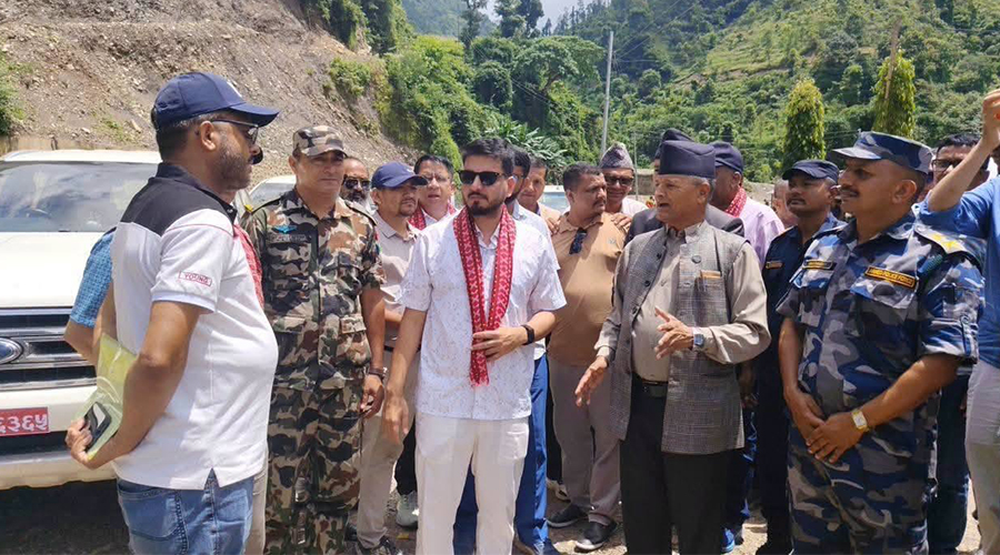 सालझण्डी–सन्धिखर्क–ढोरपाटन सडक निर्माणले गति लिन्छ : मन्त्री लम्साल